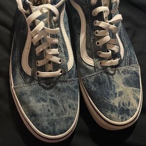 Denim stone washed old school vans